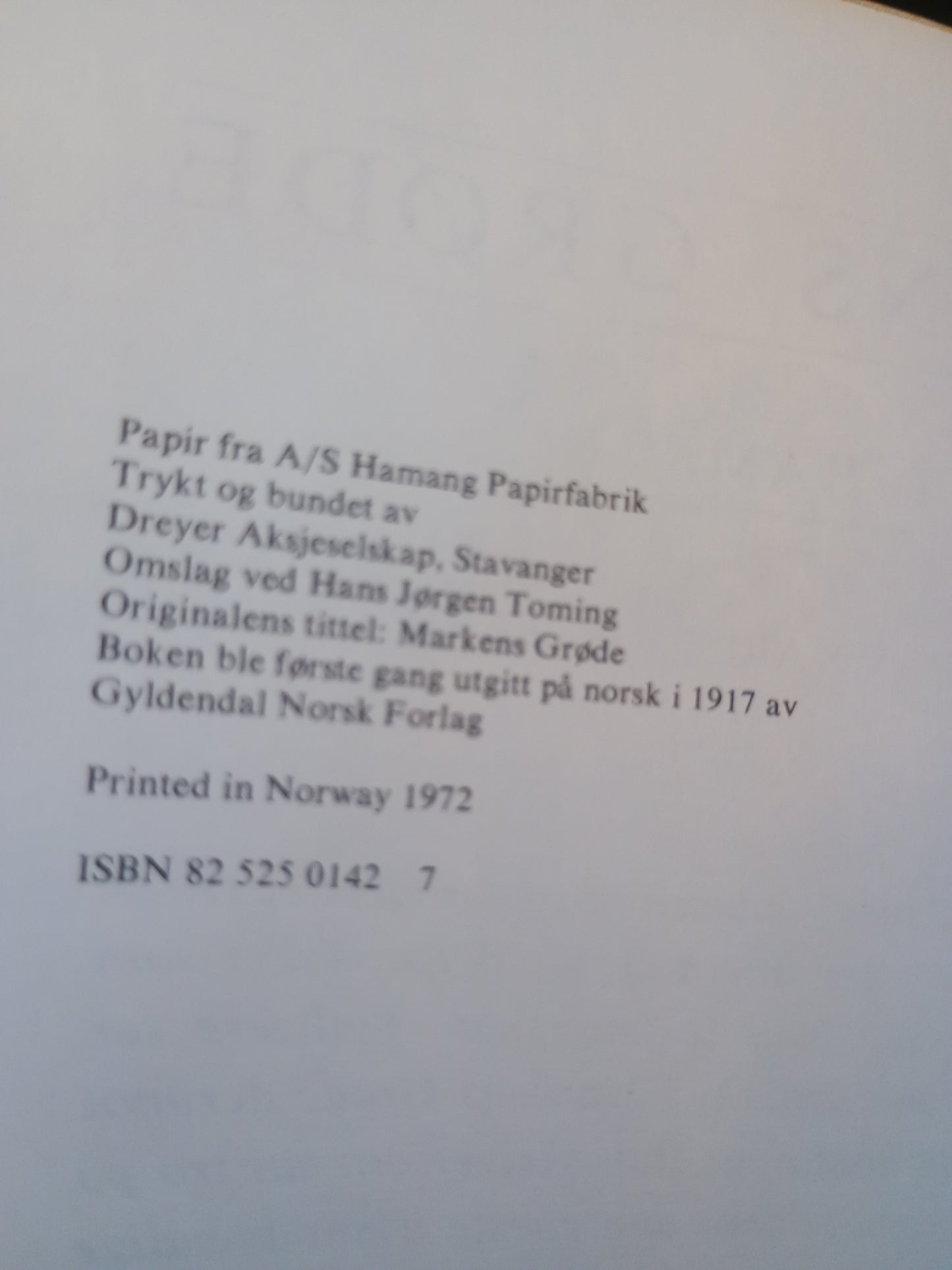 Markens Grøde, Knut Hamsun
