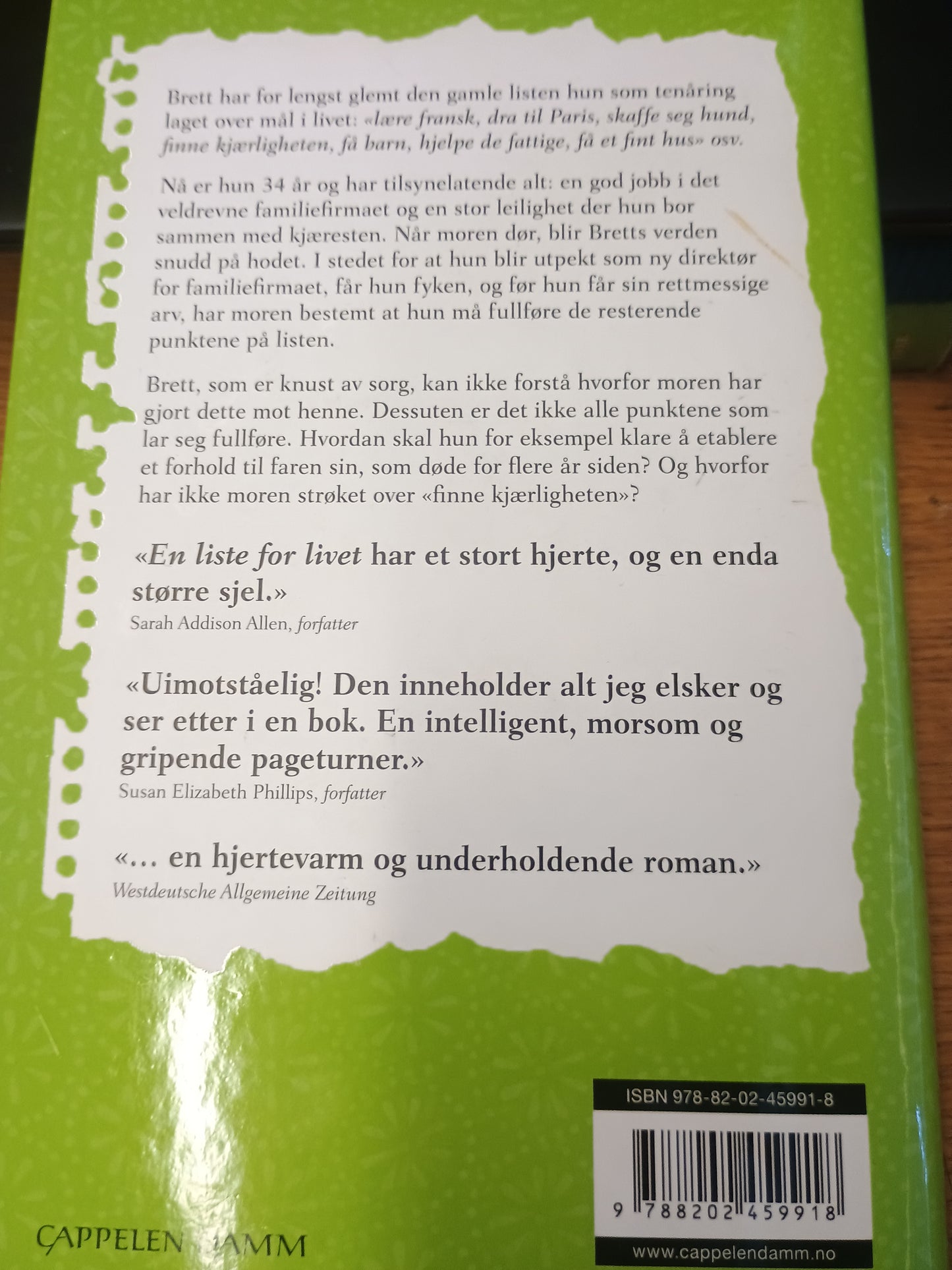 En liste for livet, Lori Nelson Spielman