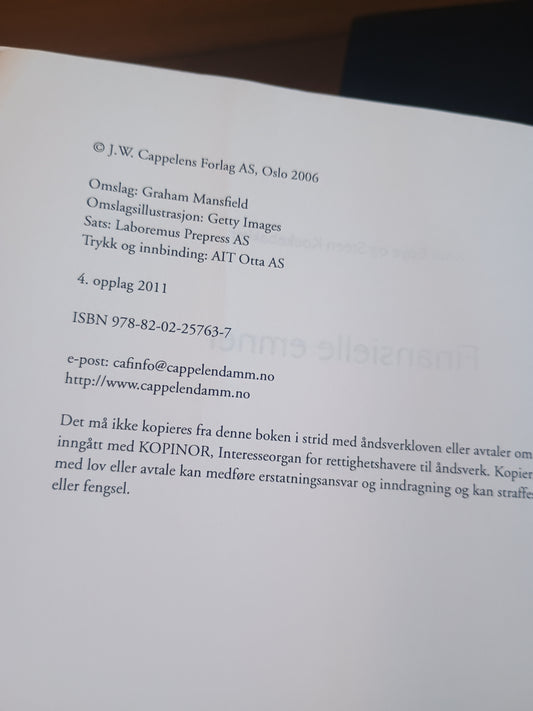 Finansielle emner, Knut Boye, Steen Koekebakker