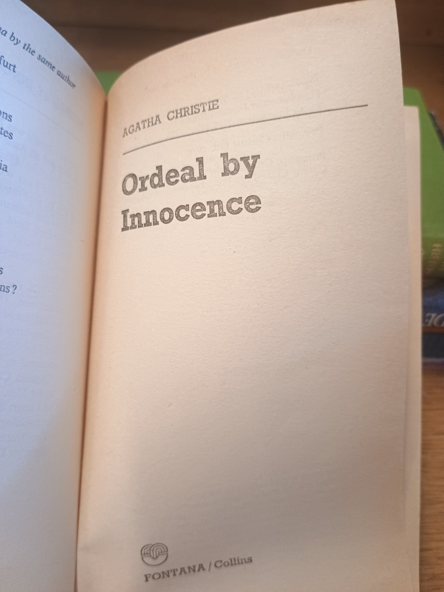 Ordeal by Innocence, Agatha Christie