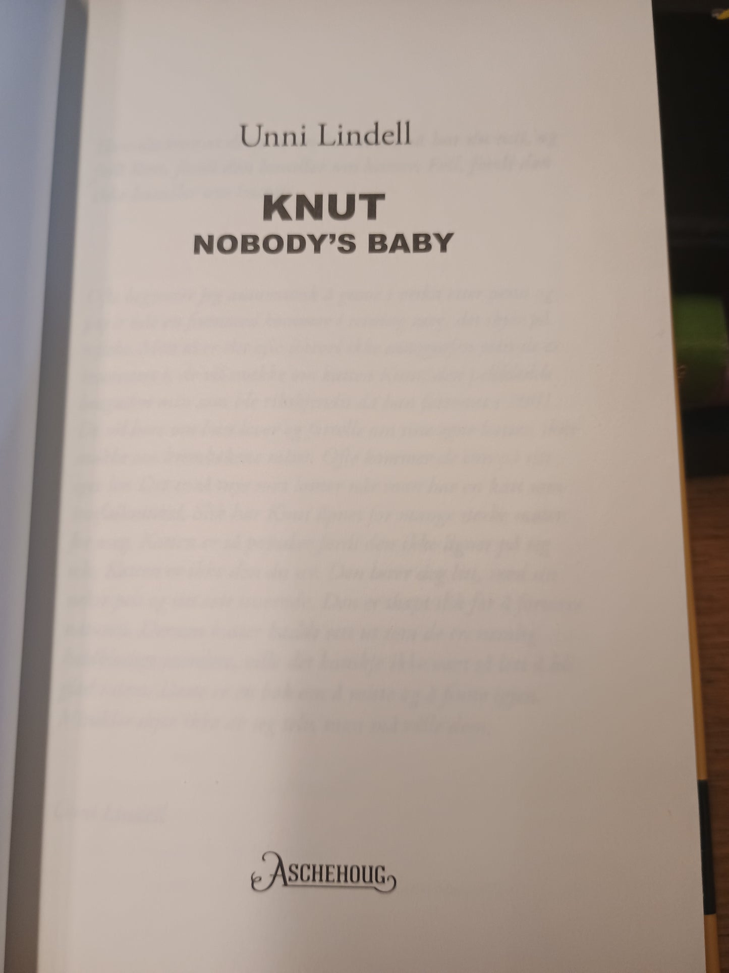 Knut Nobody’s Baby, Unni Lindell