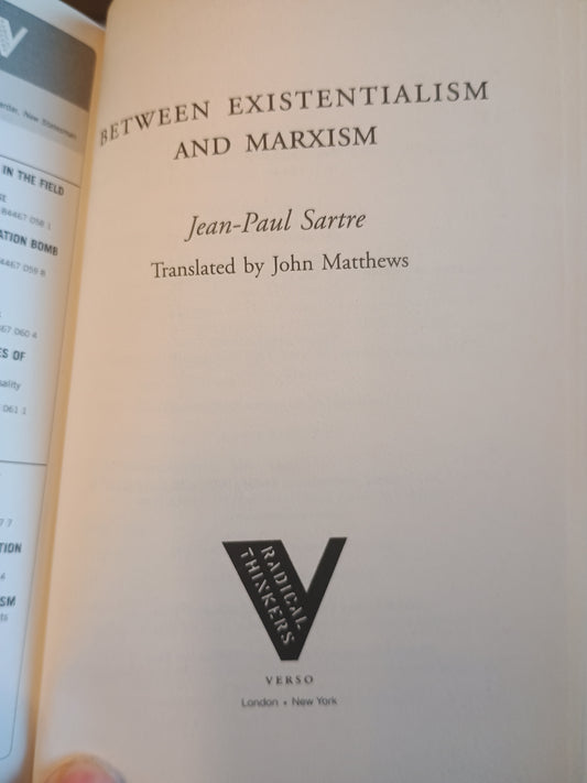 Between Existentialism and Marxism, Jean-Paul Sartre