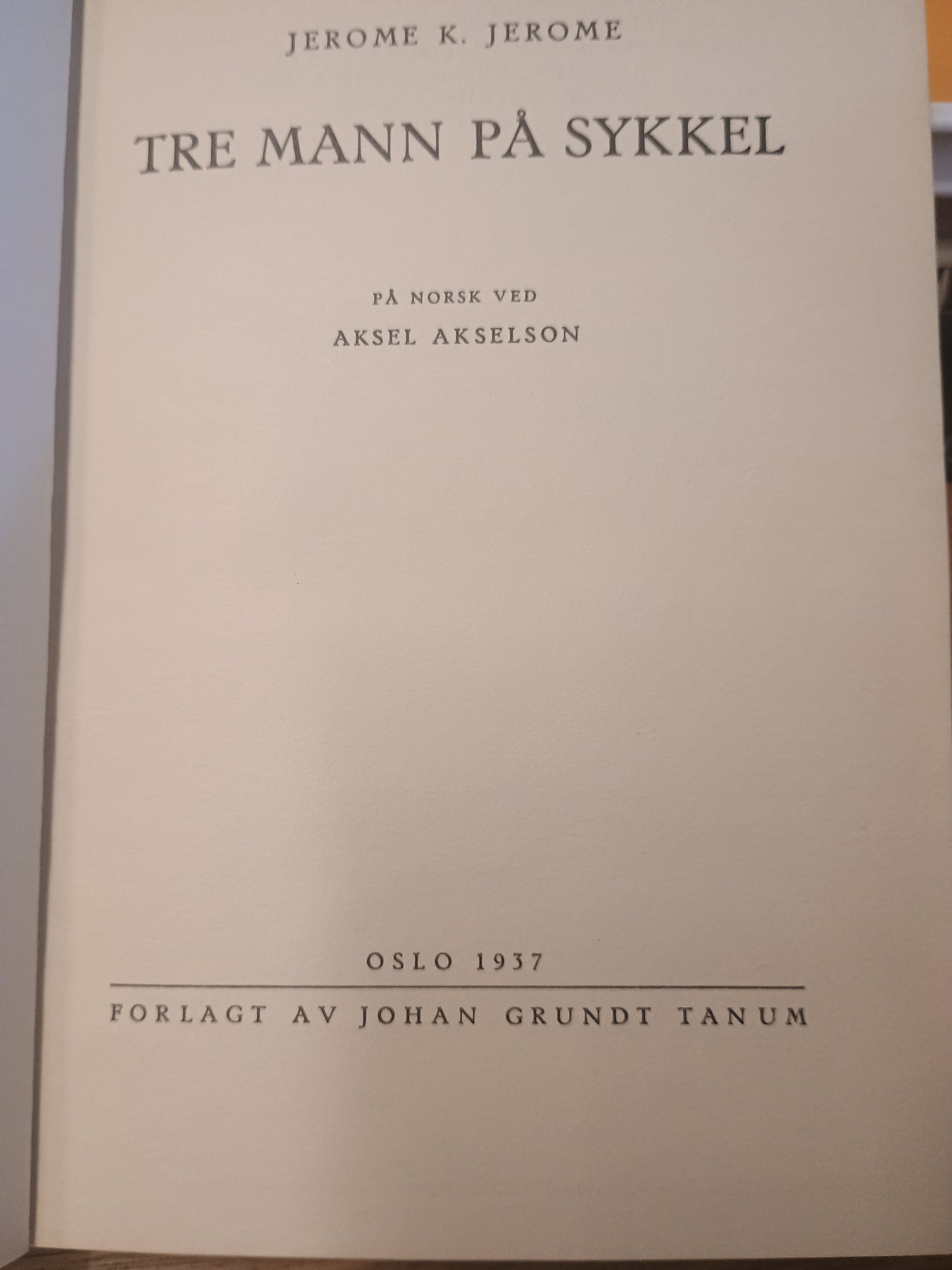 Tre mann på sykkel, Jerome K. Jerome