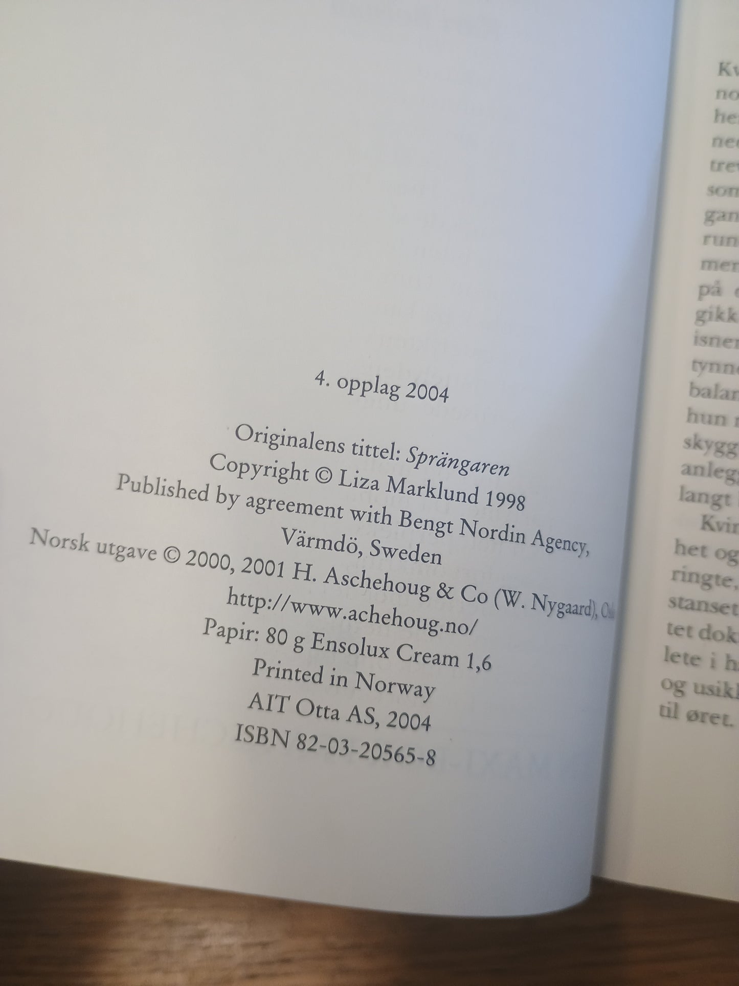 Sprengeren, Liza Marklund