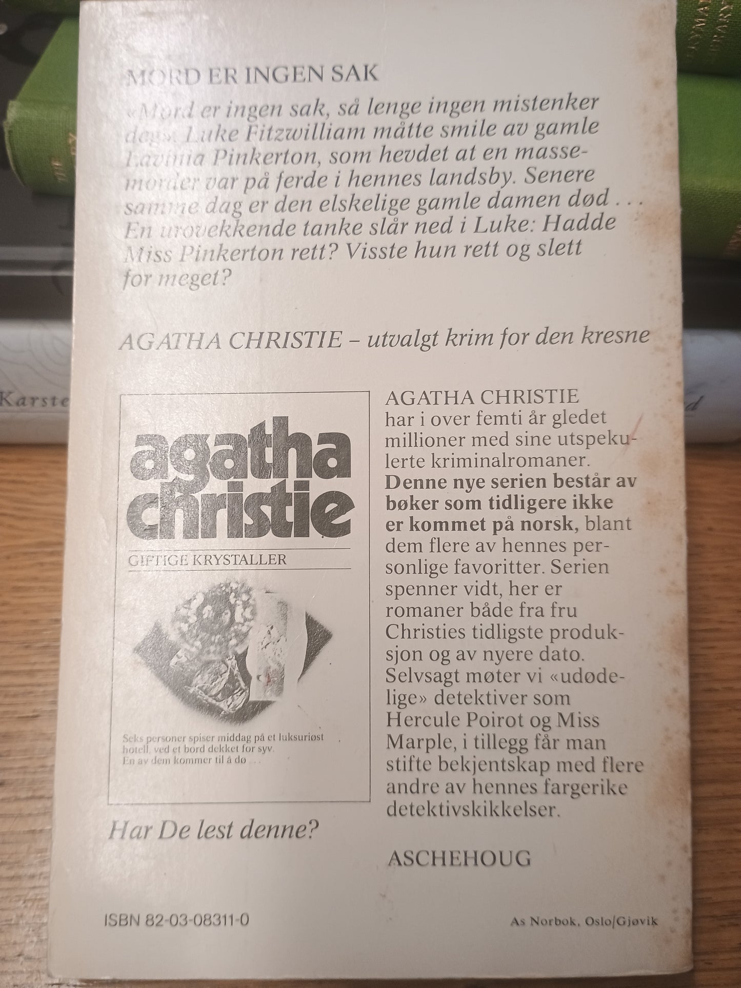 Mord er ingen sak, Agatha Christie
