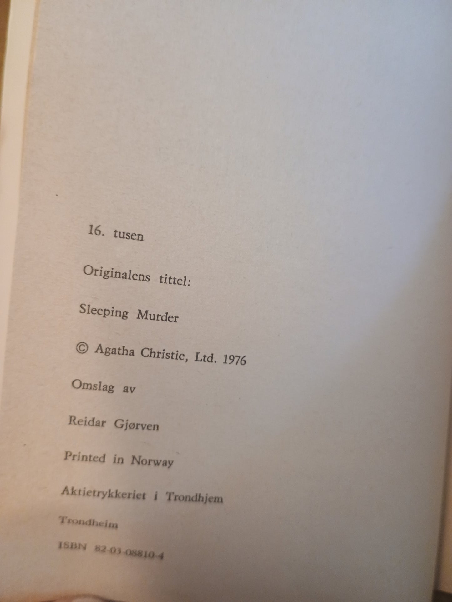 Miss Marples siste sak, Agatha Christie