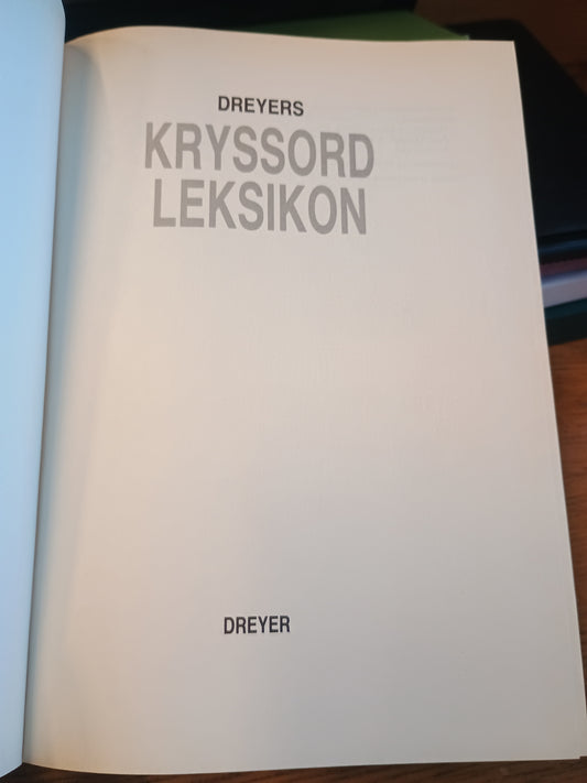 Kryssordkjempe, Kryssord, Fremmedordbok, Synonymordbok
