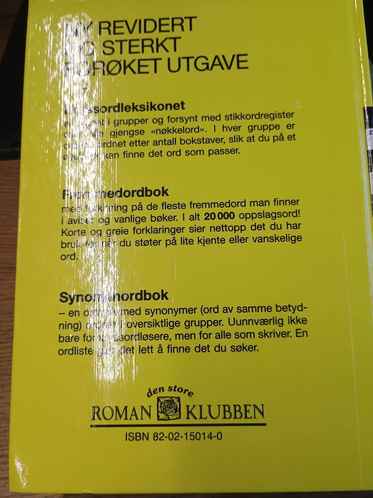 Kryssordkjempe, Kryssord, Fremmedordbok, Synonymordbok