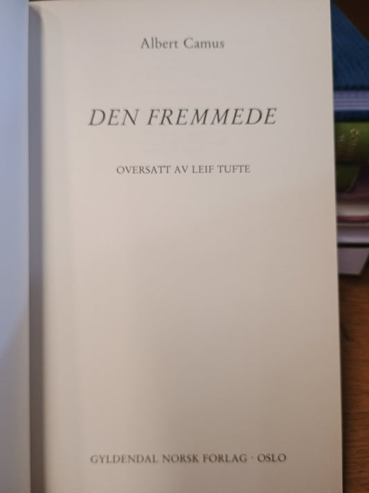 Den fremmede, Albert Camus