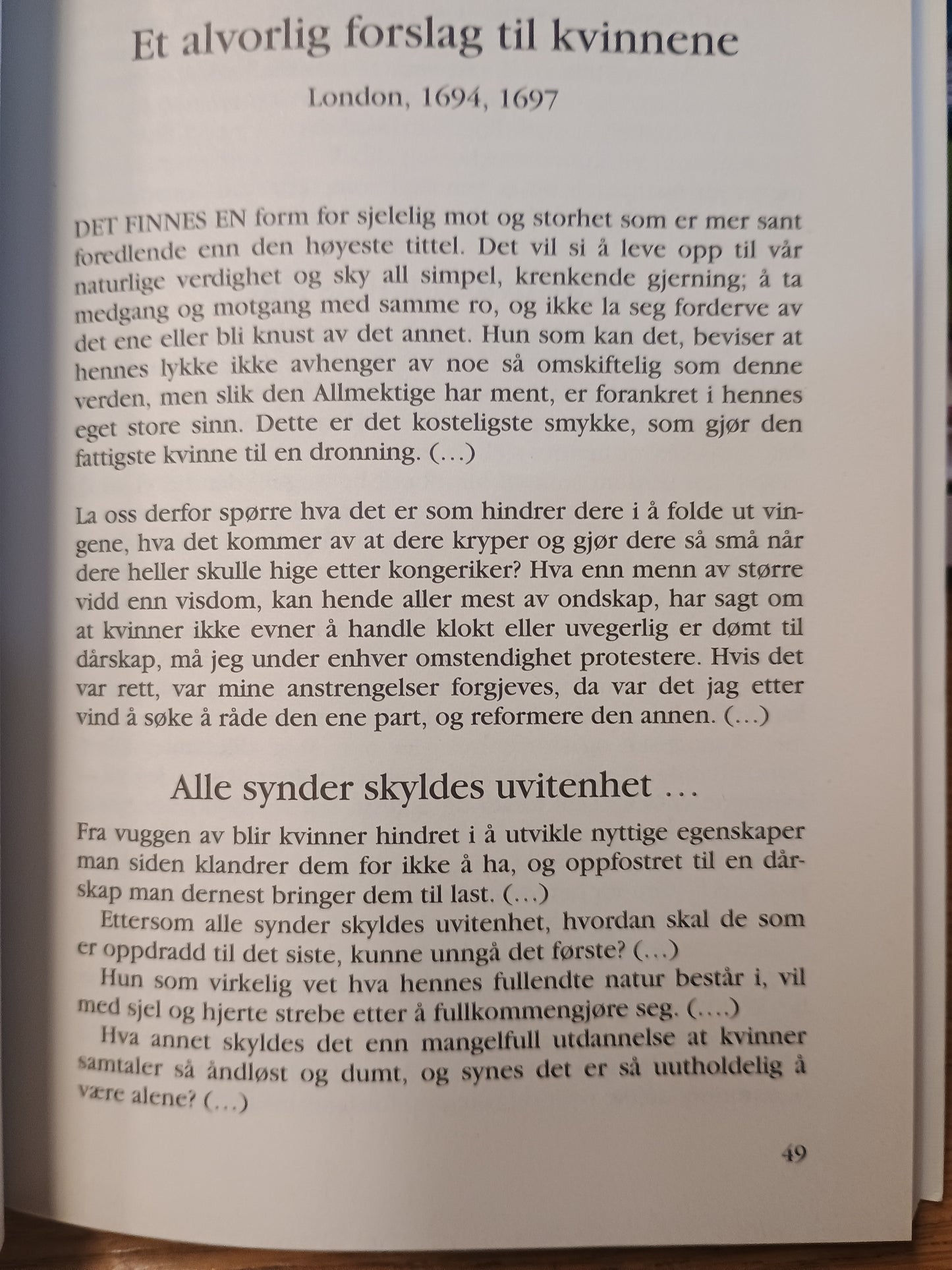 Feminismens klassikere, Anne H. Rønning og Toril Hanssen (red.)