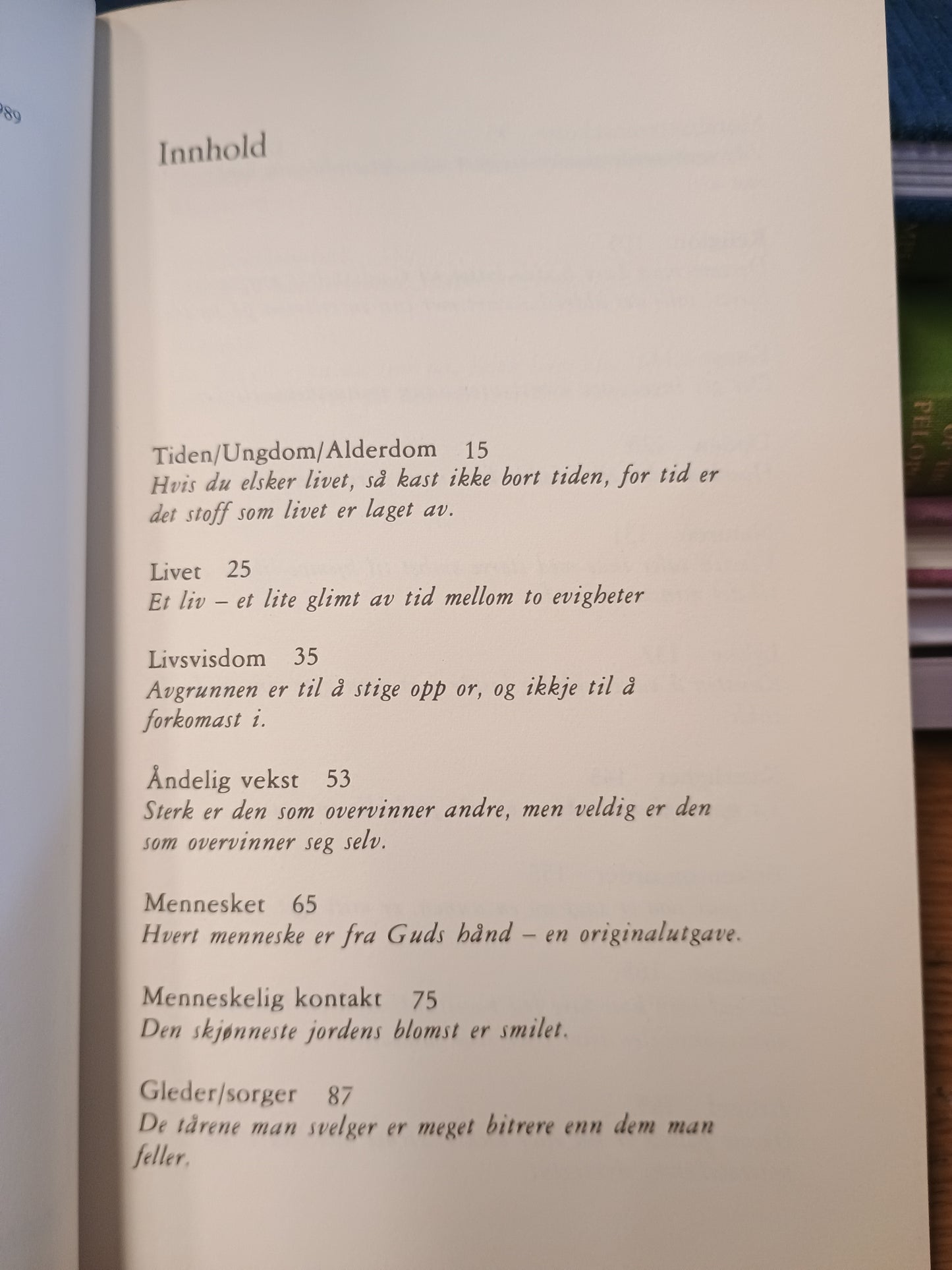 Godt sagt, Visdomsord - Ordspråk