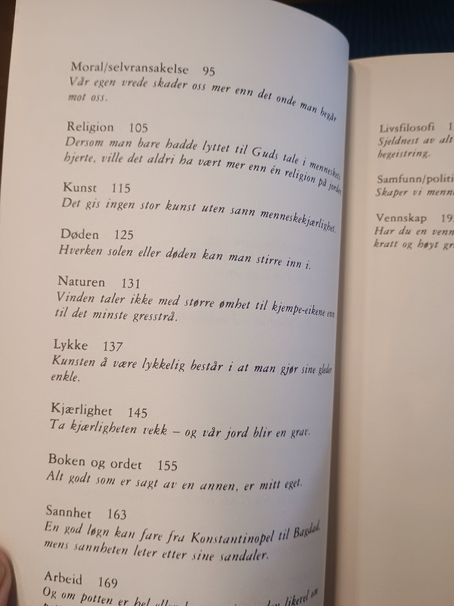 Godt sagt, Visdomsord - Ordspråk