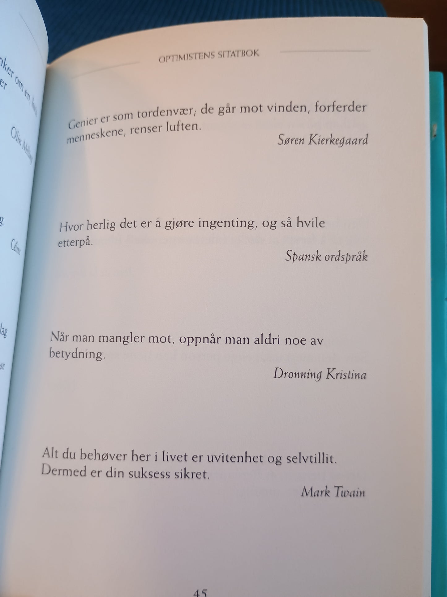 Sitater og visdomsord. Optimistens sitatbok