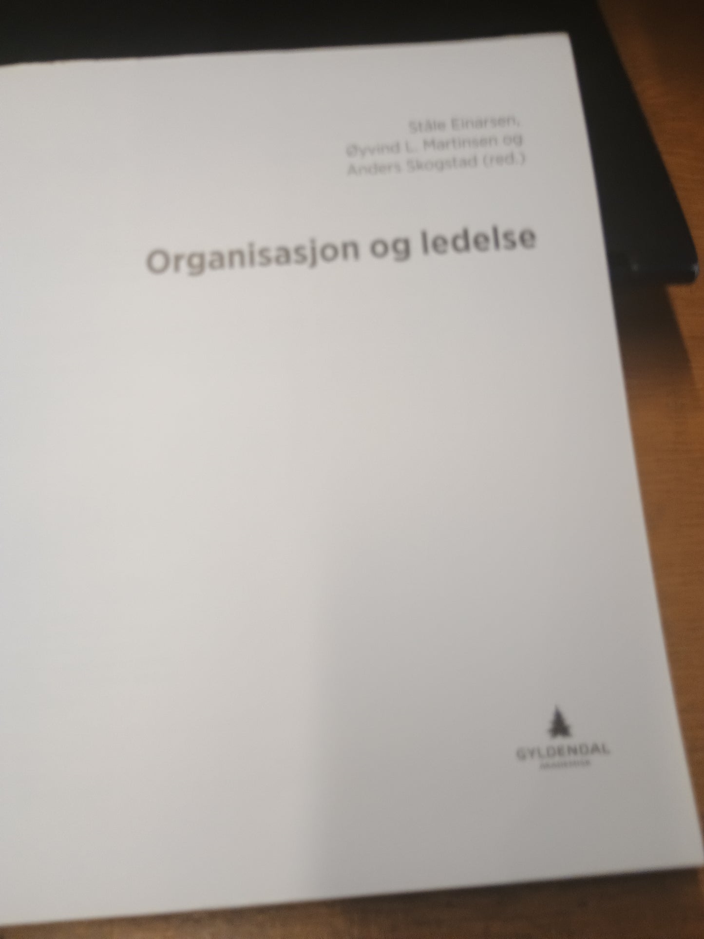 Organisasjon og ledelse, S. Einarsen, Ø. L. Martinsen, A. Skogstad