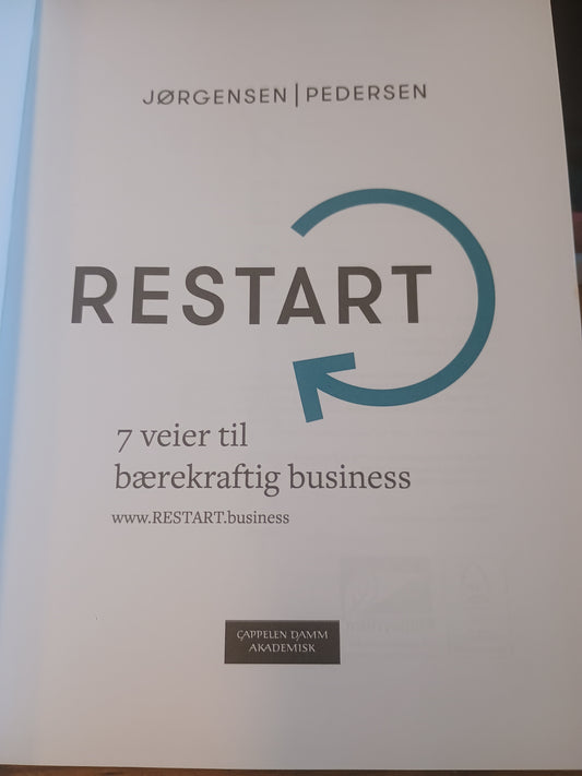 Restart, 7 veier til bærekraftig business, Jørgensen og Pedersen