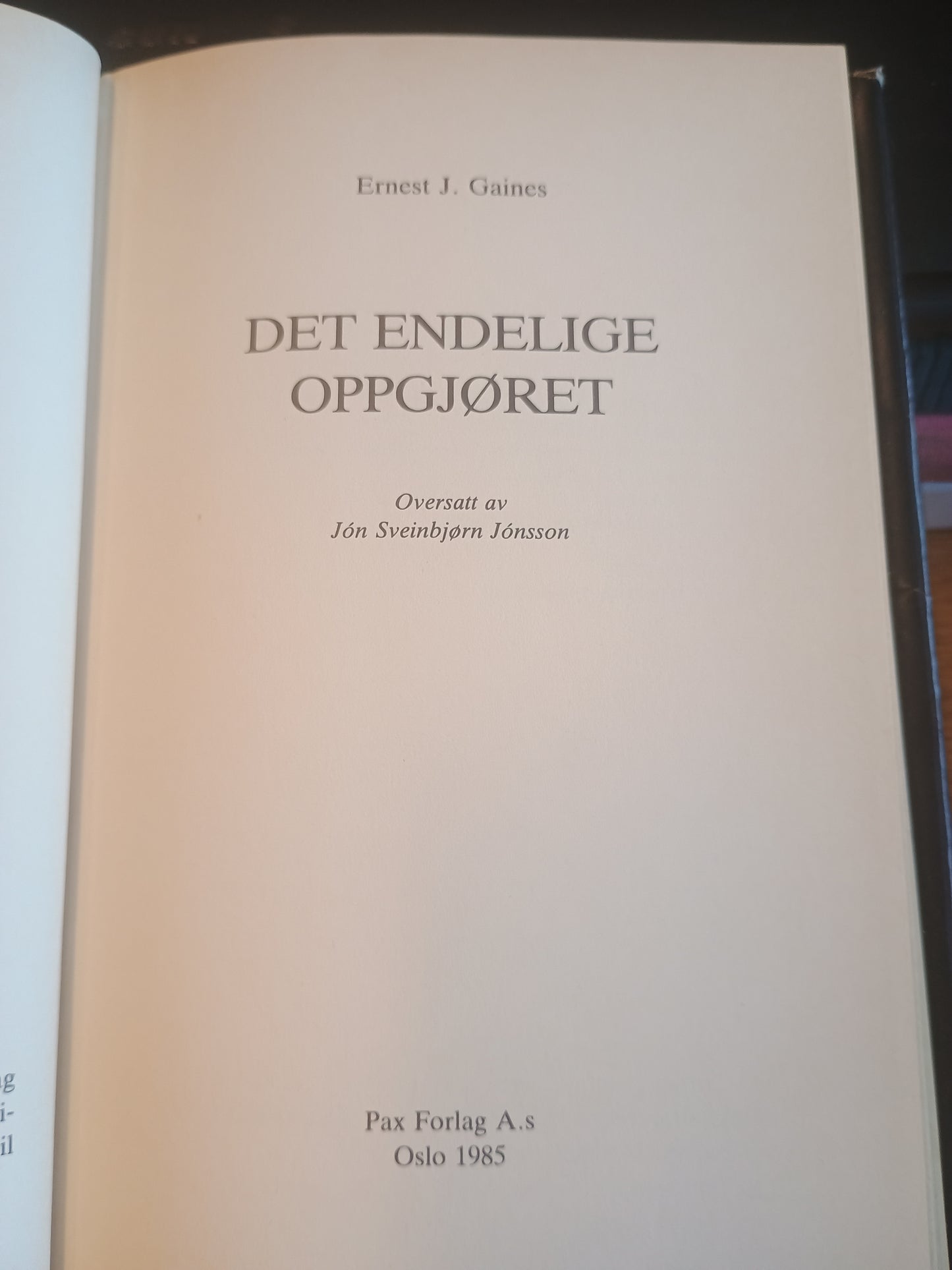 Det endelige oppgjøret, Ernest J. Gaines