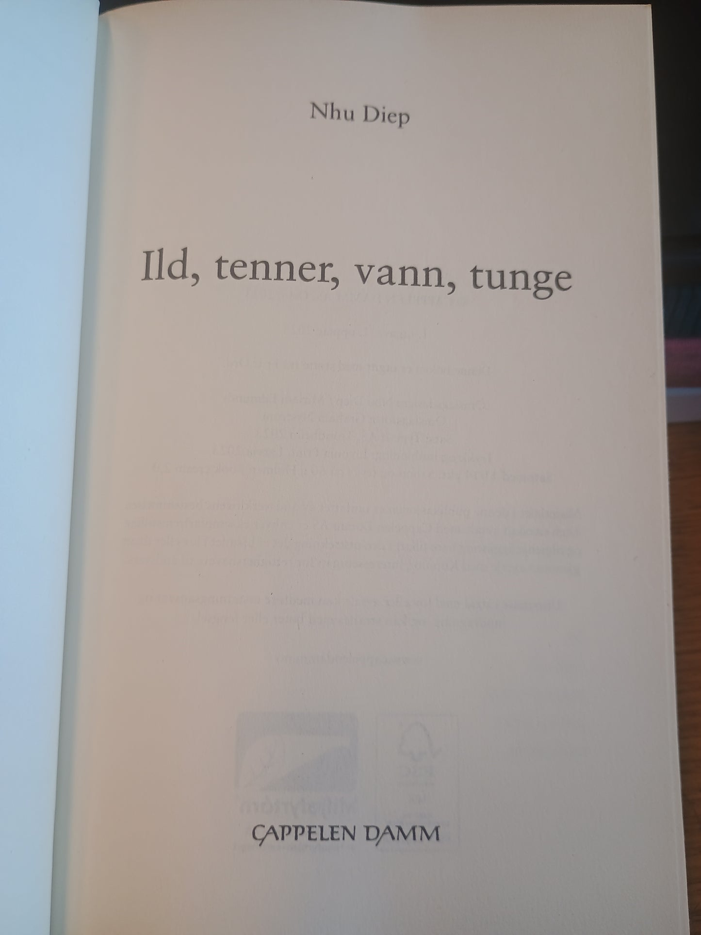 Ild tenner vann tunge, Nhu Diep