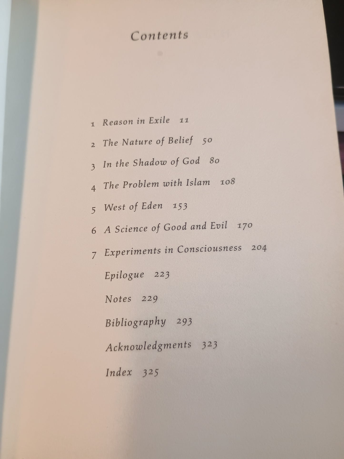 The End of Faith, religion, terror and the future of reason, Sam Harris