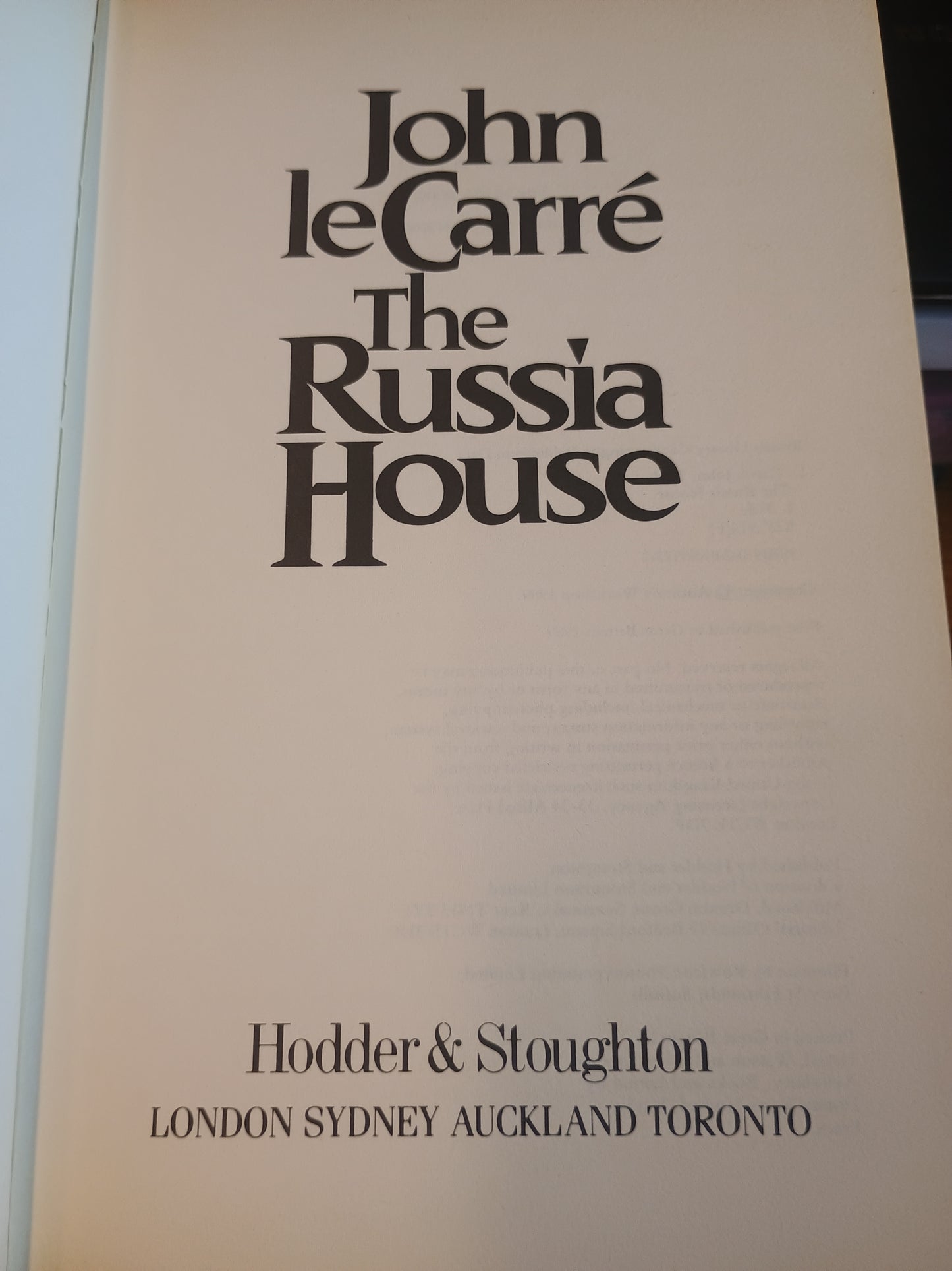 The Russia House, John le Carrė