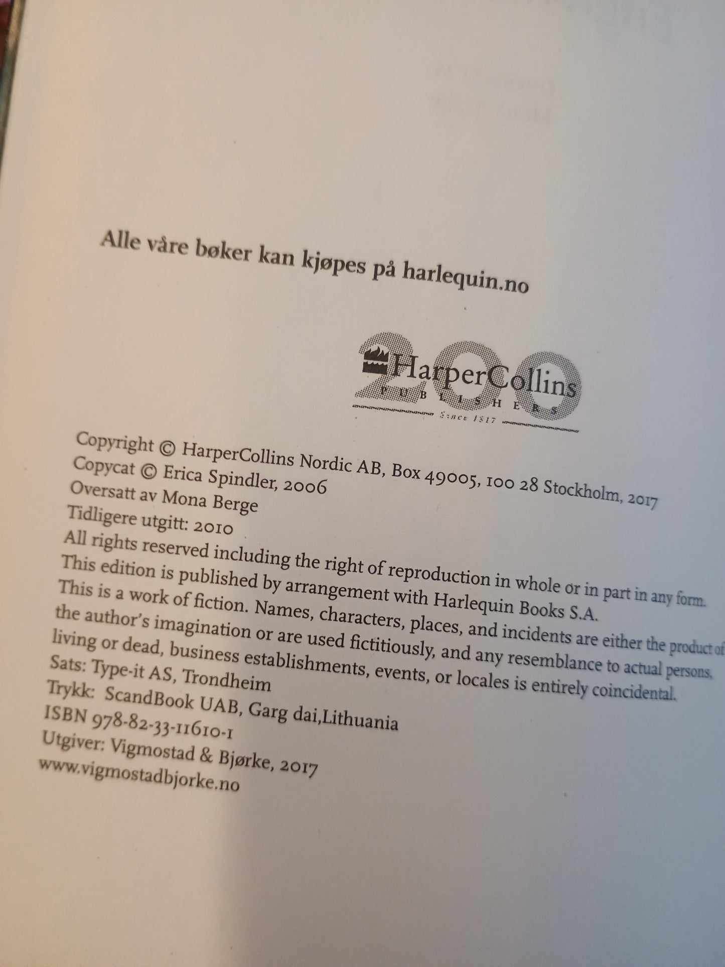 Englemorderen, Erica Spindler