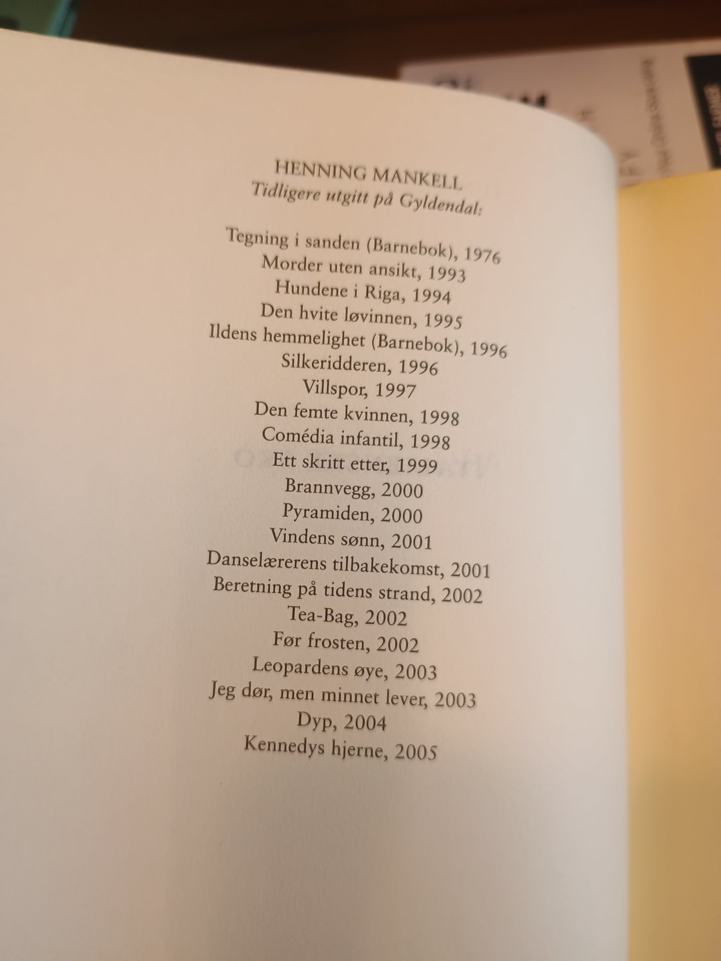 Italienske sko, Henning Mankell