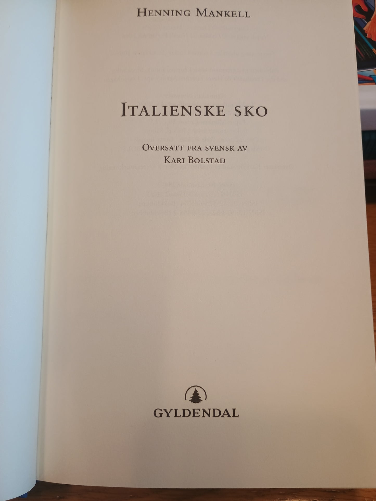 Italienske sko, Henning Mankell
