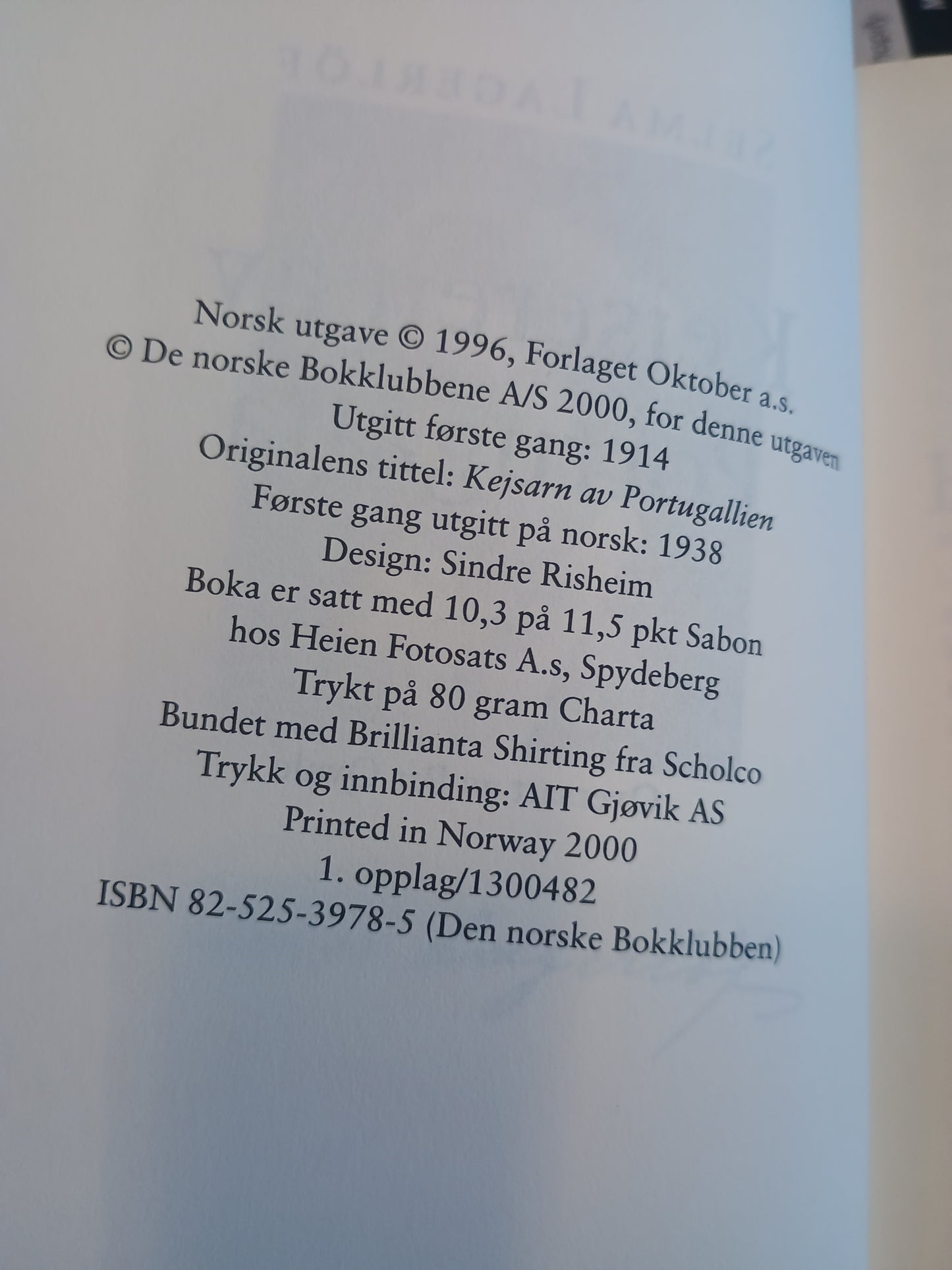 Keiseren av Portugalia, Selma Lagerlöf