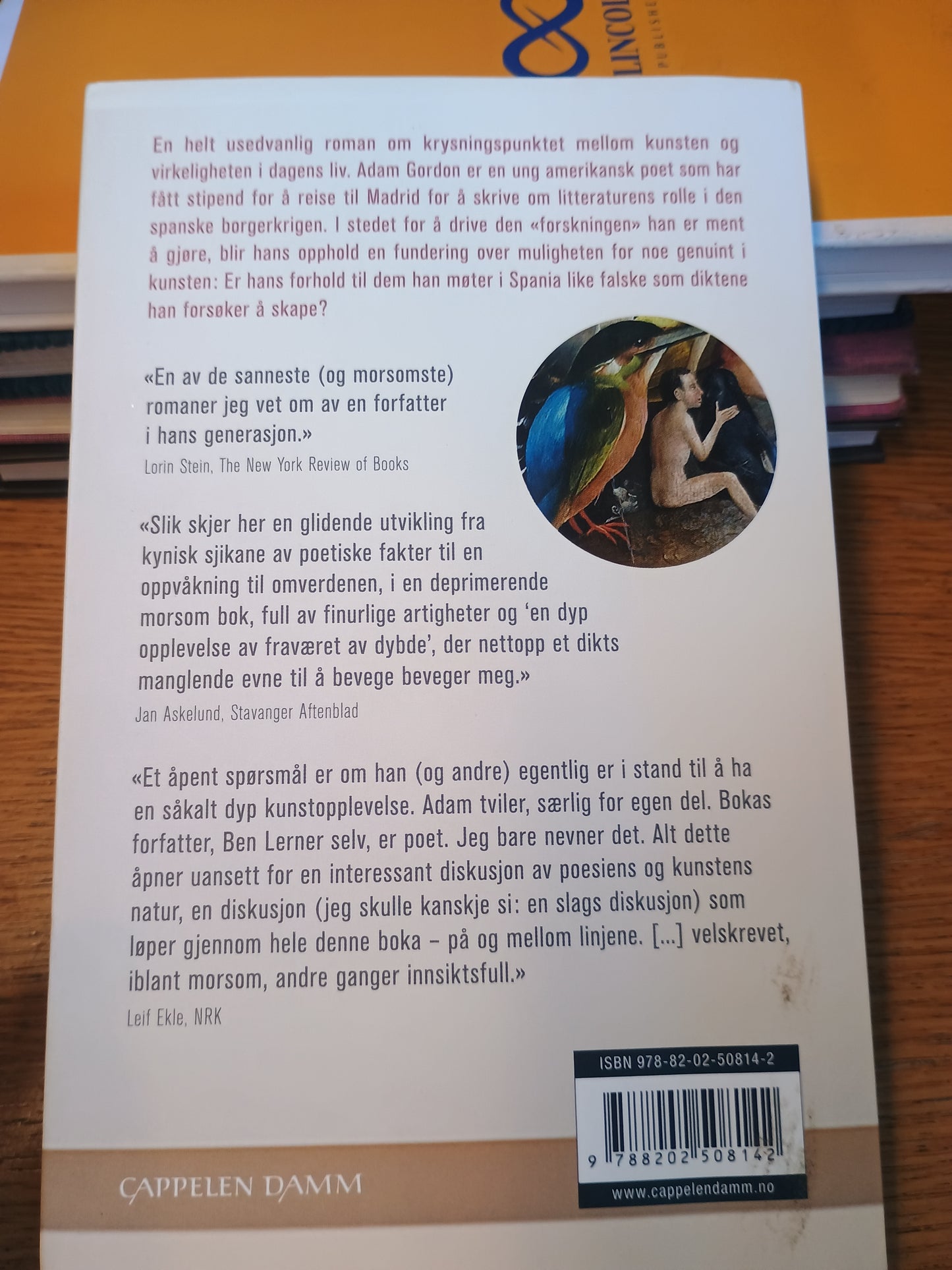 På vei fra Atocha stasjon, Ben Lerner