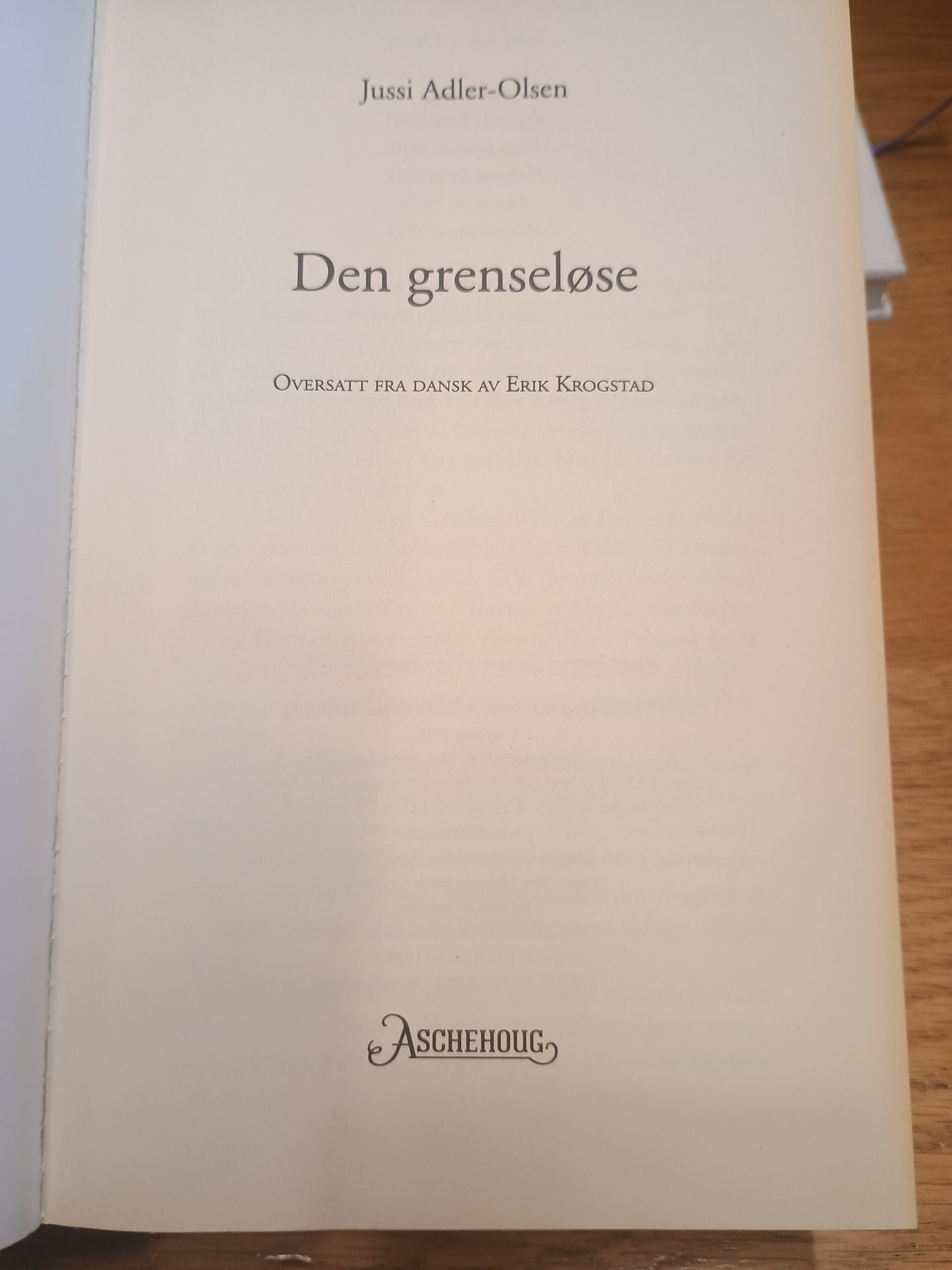 Den grenseløse, Jussi Adler-Olsen