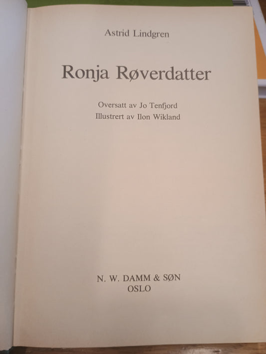 Ronja Røverdatter, Astrid Lindgren