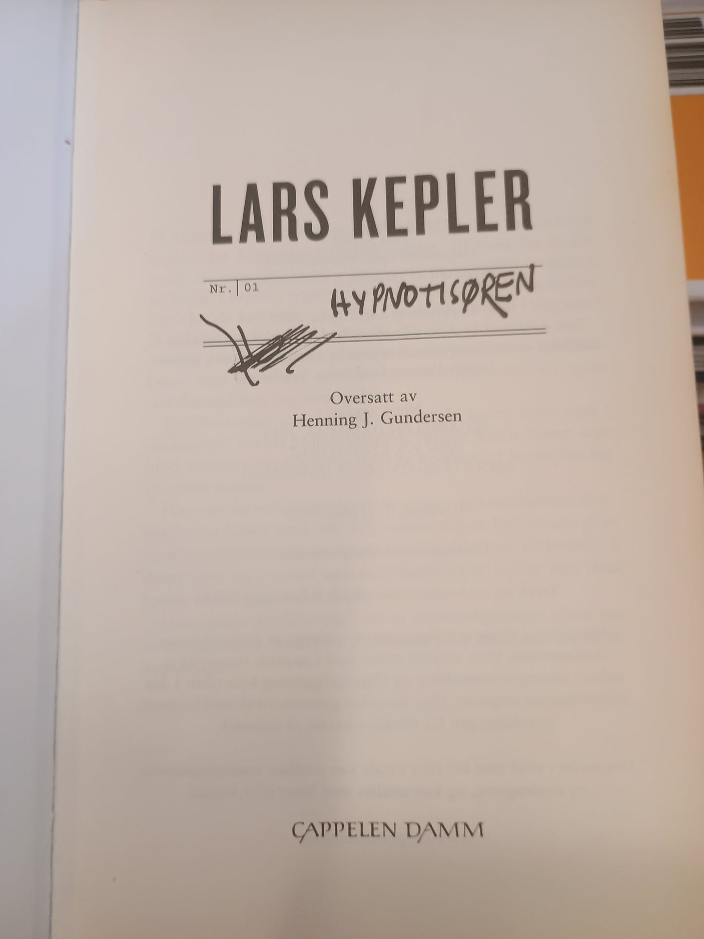 Hypnotisøren, Lars Kepler
