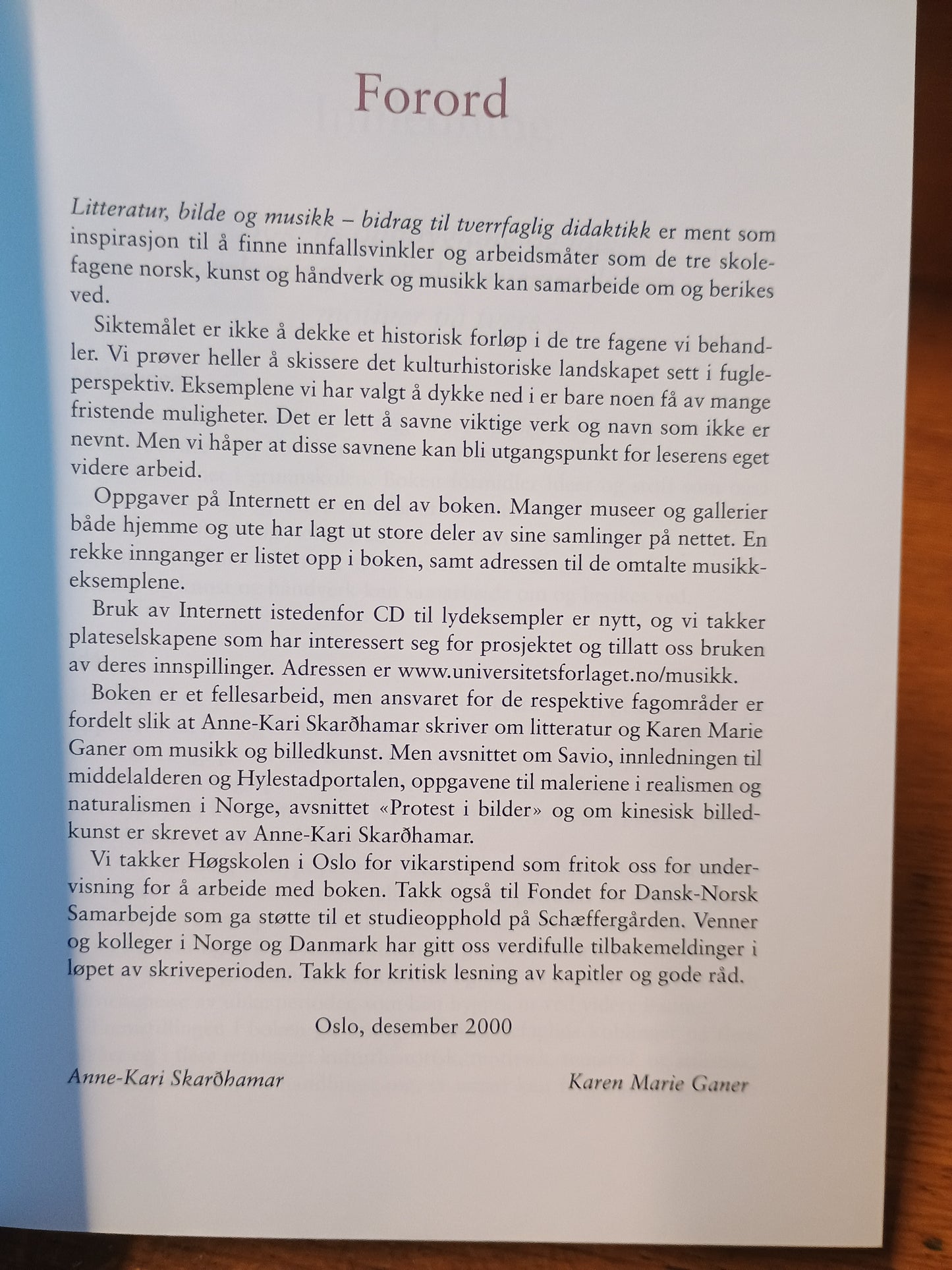 Litteratur, bilde og musikk, K. M. Ganer og Anne-Kati Skardhamar