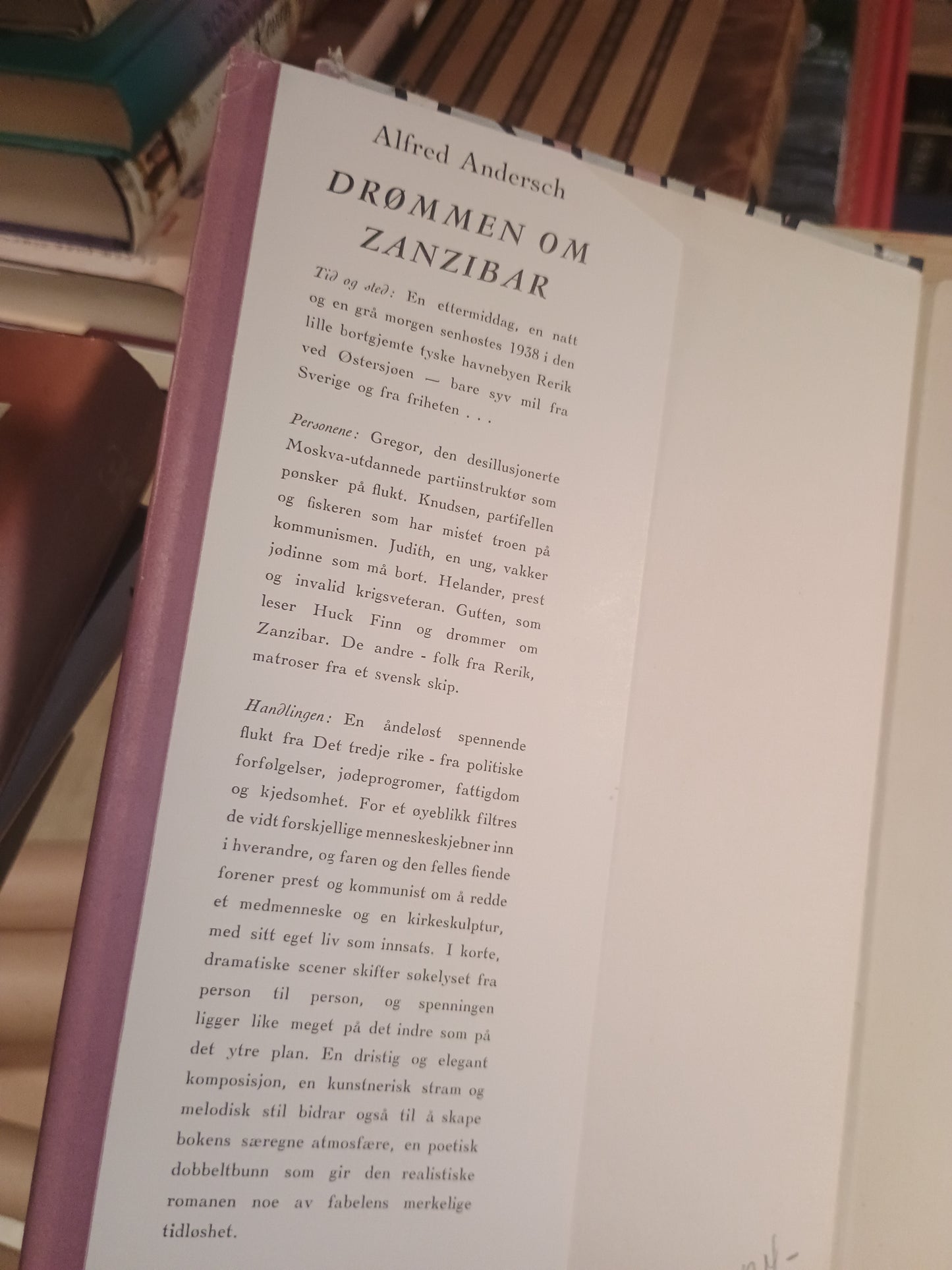 Drømmen om Zanzibar, Alfred Andersch