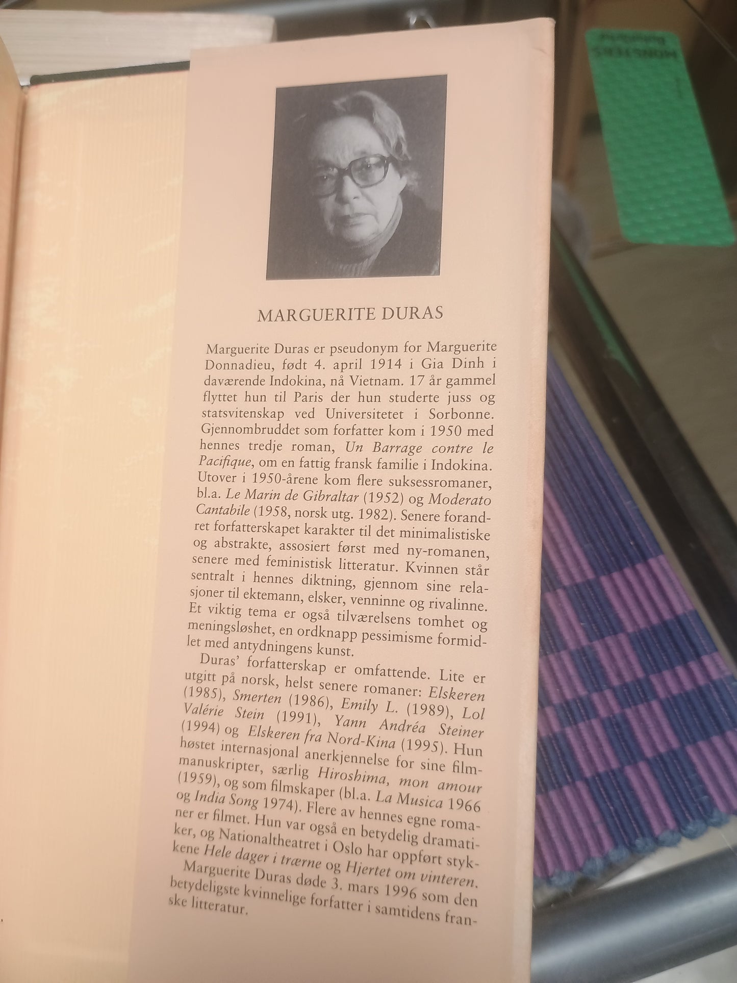Elskeren, Marguerite Duras