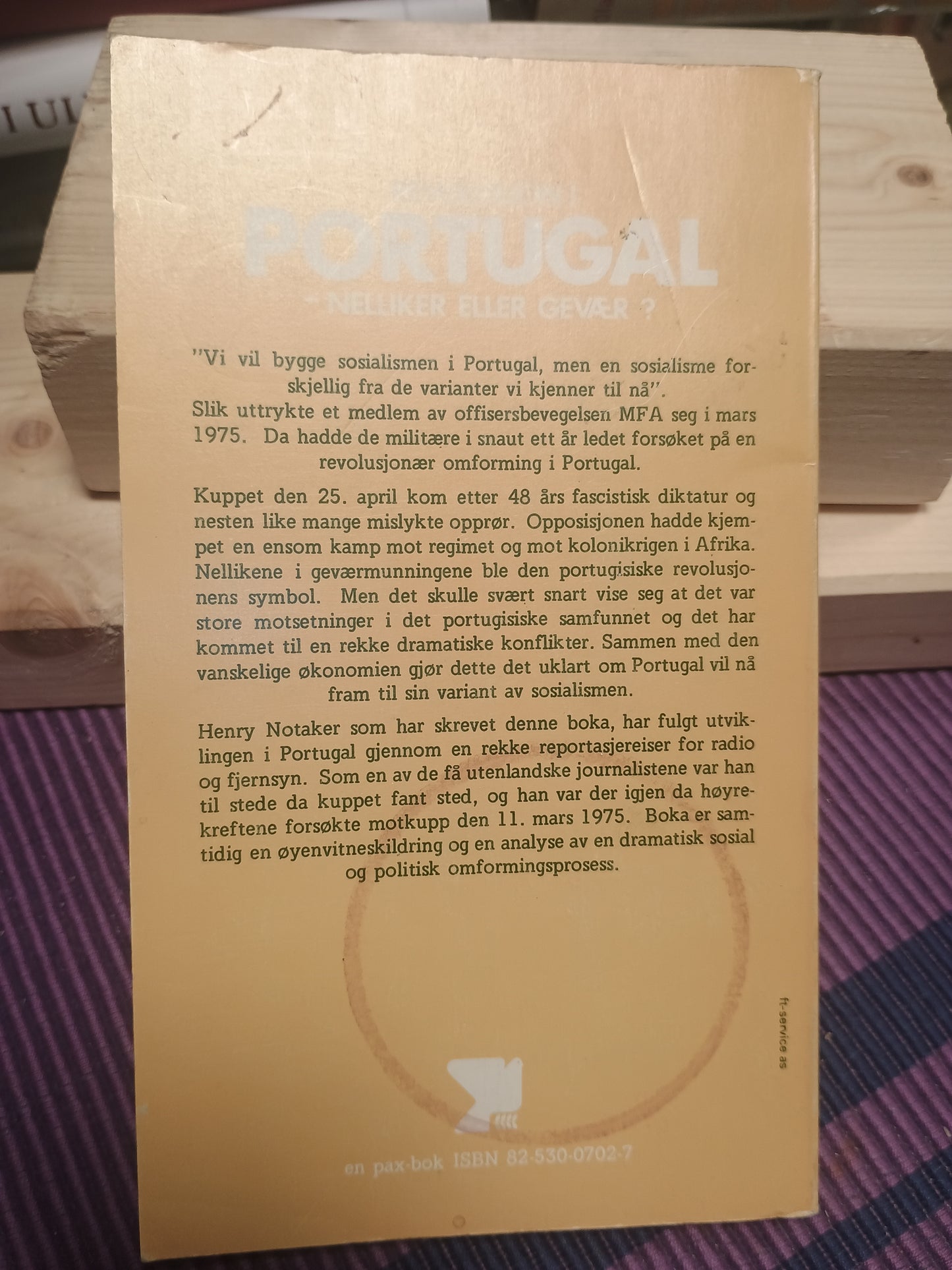 Revolusjon i Portugal - nelliker eller gevær?, Henry Notaker