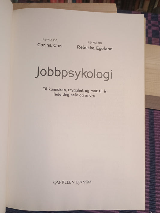 Jobbpsykologi, Carina Carl og Rebekka Egeland