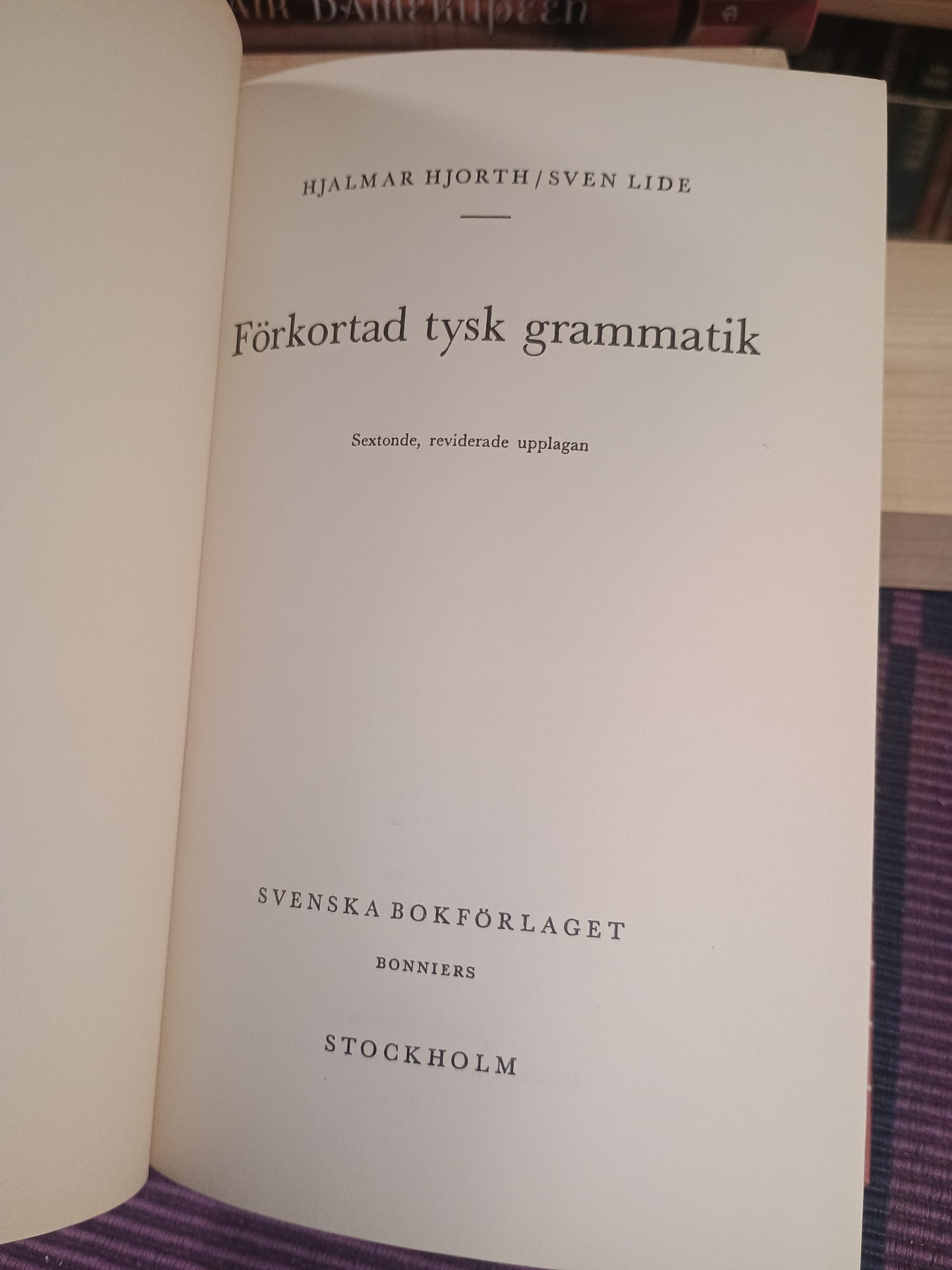 Förkortad tysk grammatikk, Hjort Lide