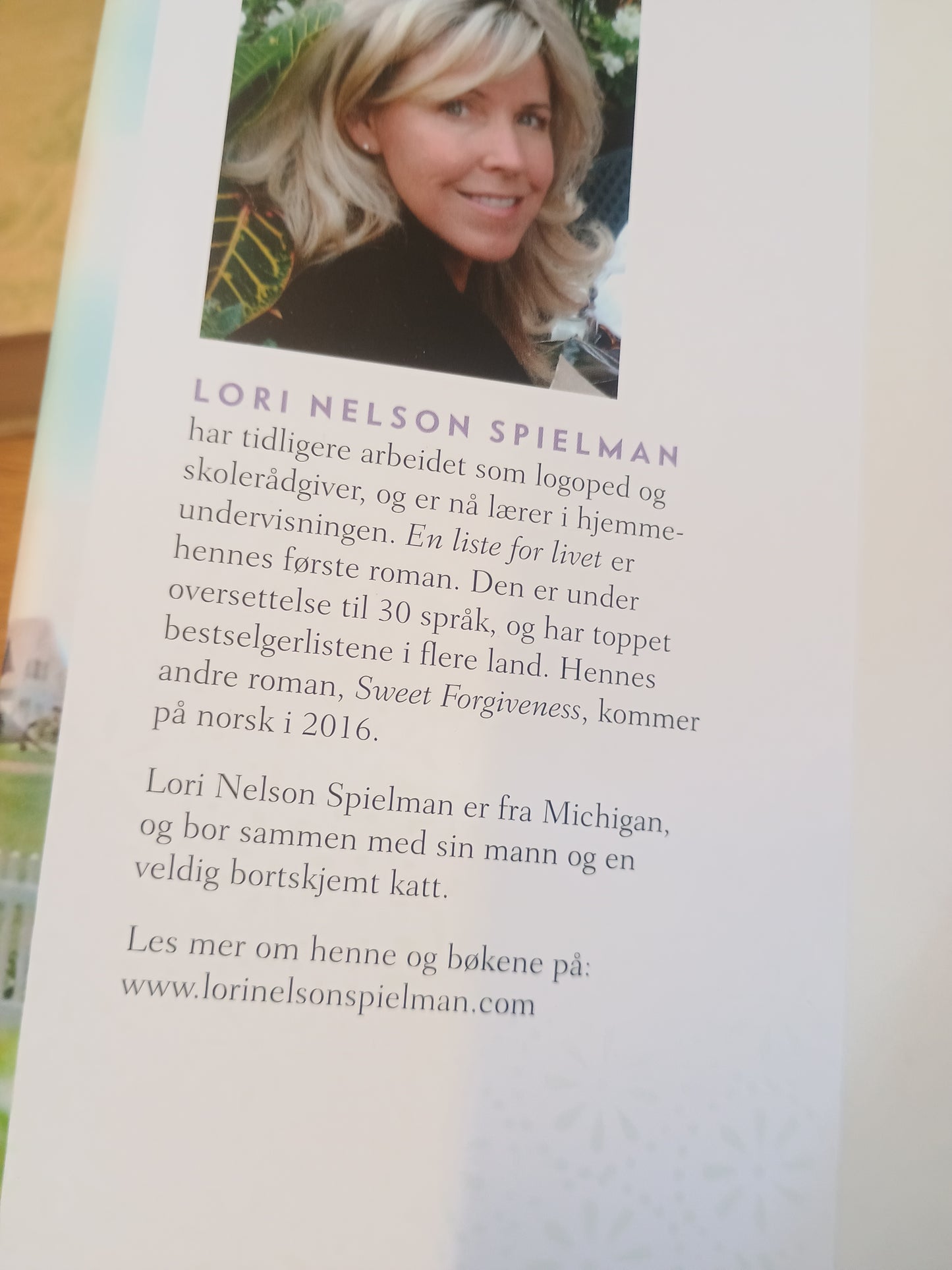 En liste for livet, Lori Nelson Spielman