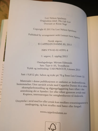 En liste for livet, Lori Nelson Spielman