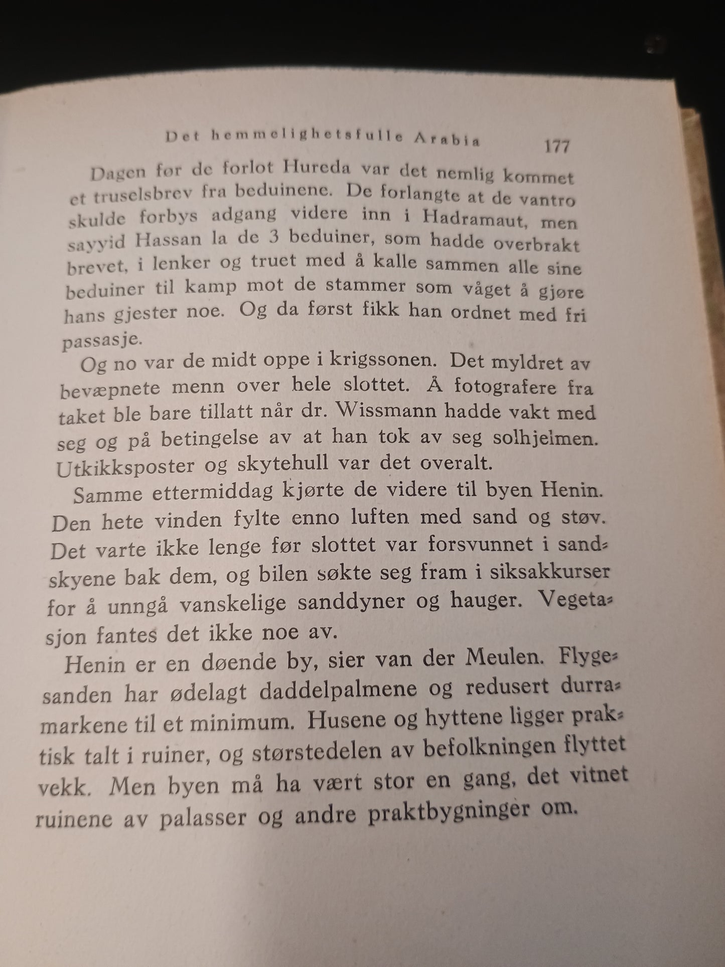 Det hemmelighetsfulle Arabia, Georg Wasmuth Sejersted