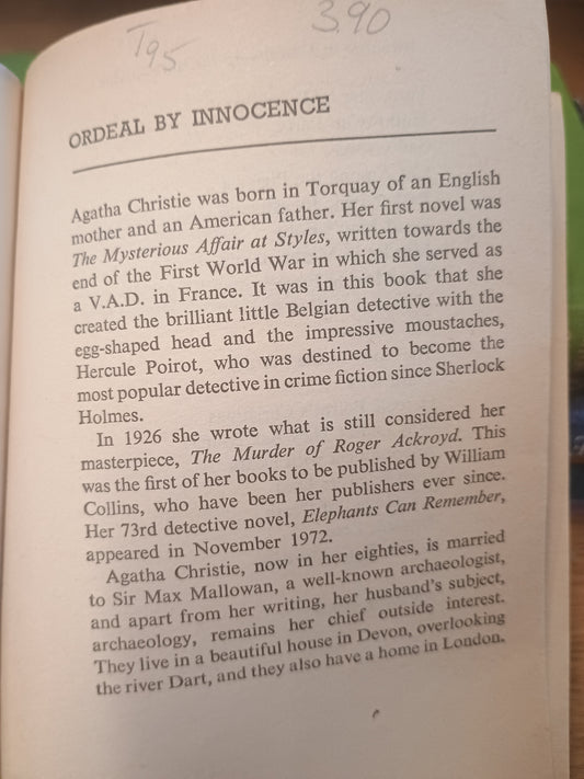 Ordeal by Innocence, Agatha Christie