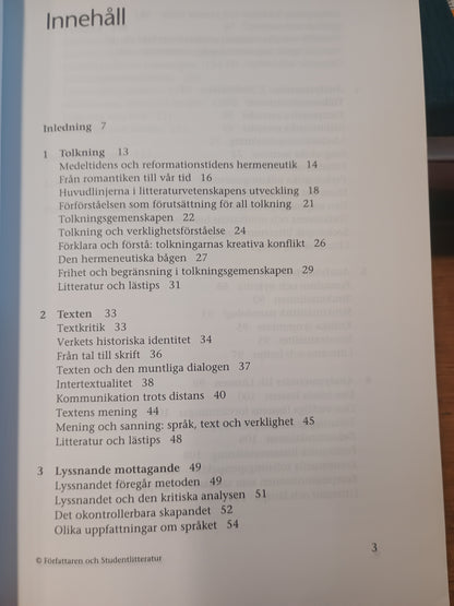Den skapande läsaren, hermeneutikk och tolkningskompetens, Björn Vikström