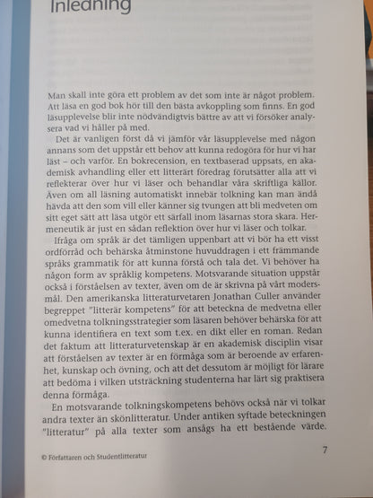 Den skapande läsaren, hermeneutikk och tolkningskompetens, Björn Vikström