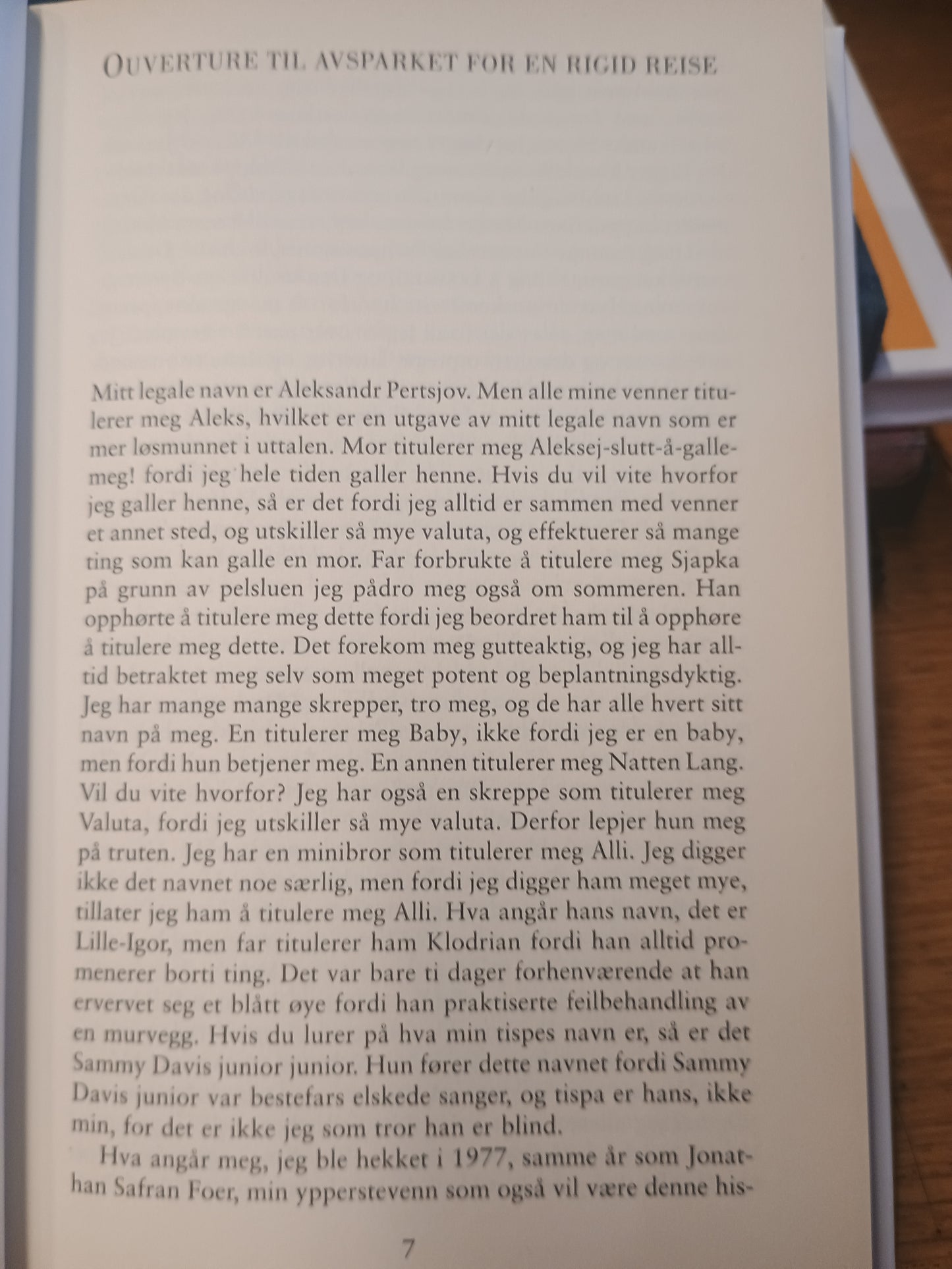 Alt blir klart og tydelig, Jonathan Safran Foer