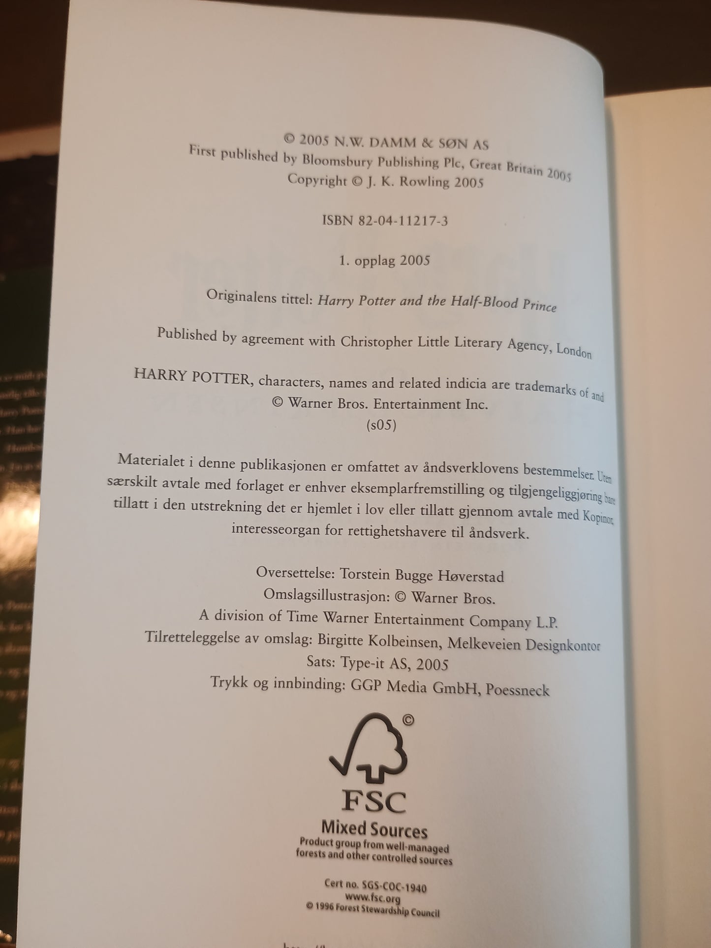 Harry Potter og Halvbrorsprinsen, J. K. Rowling