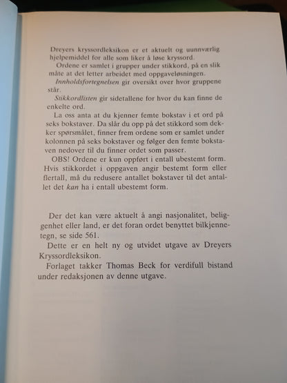 Kryssordkjempe, Kryssord, Fremmedordbok, Synonymordbok