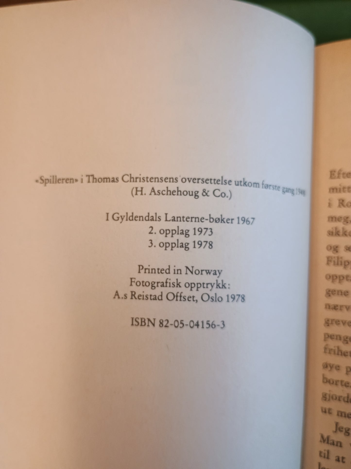 Spilleren, Fjodor M. Dostojevskij