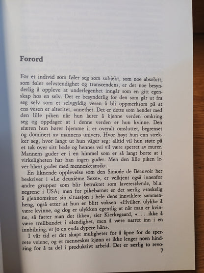 Det annet kjønn, Simone de Beauvoir