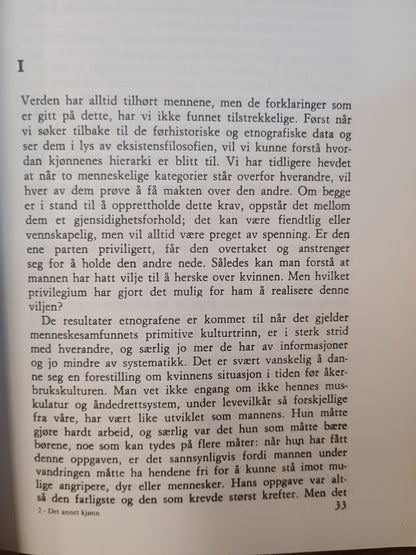 Det annet kjønn, Simone de Beauvoir