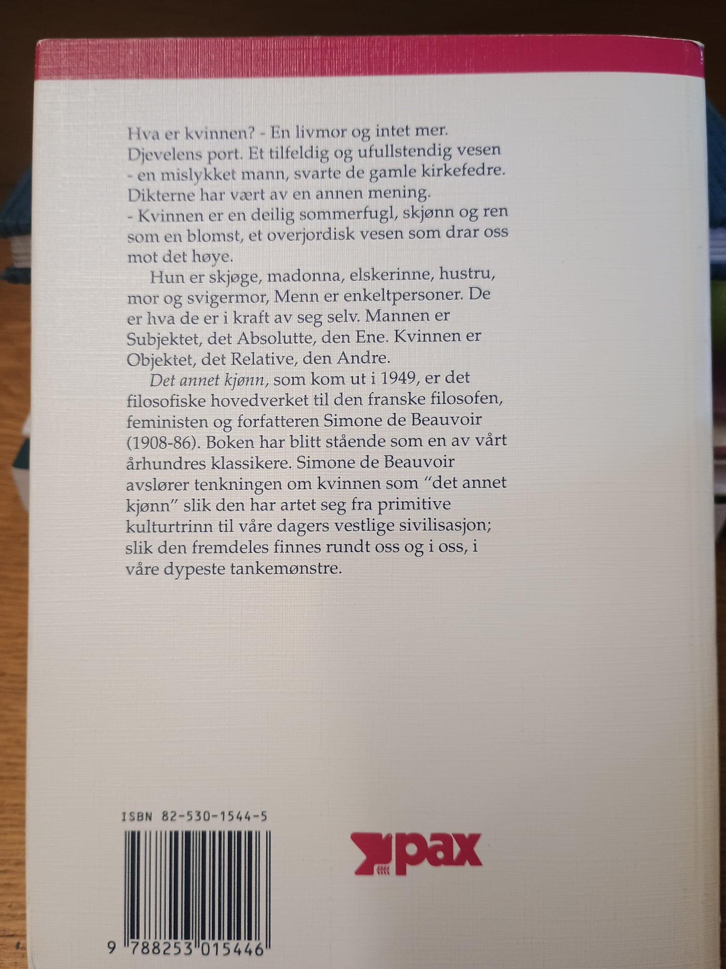 Det annet kjønn, Simone de Beauvoir